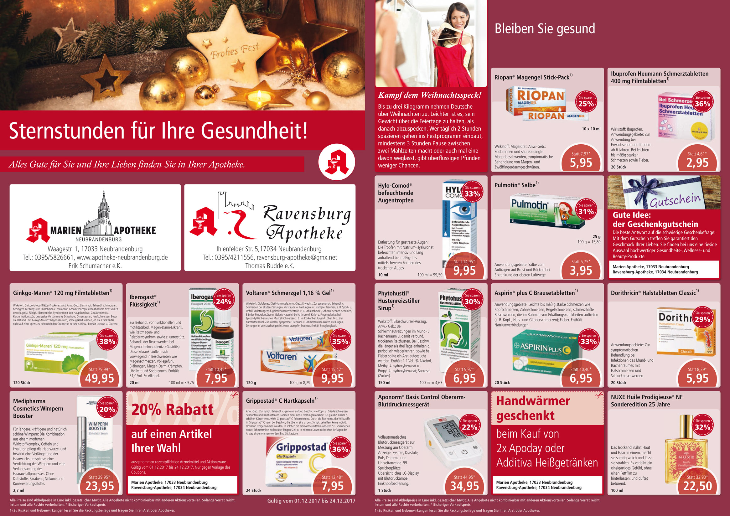 Angebote Dezember 2017 - Marien Apotheke Neubrandenburg